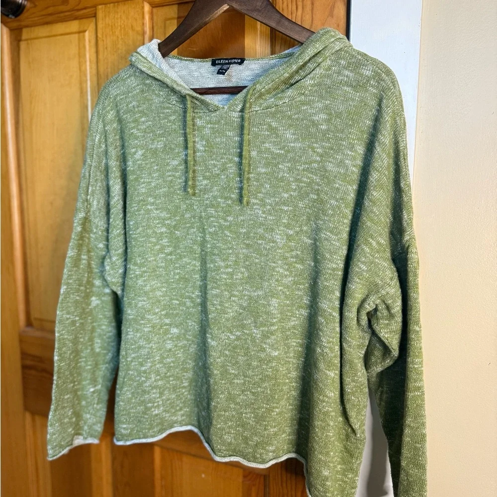 Eileen Fisher Olive Green Women's Hoodie - Picture 6 of 8